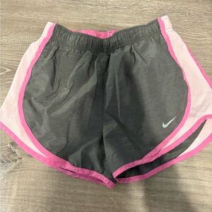 Nike Gray and Pink Athletic Shorts
